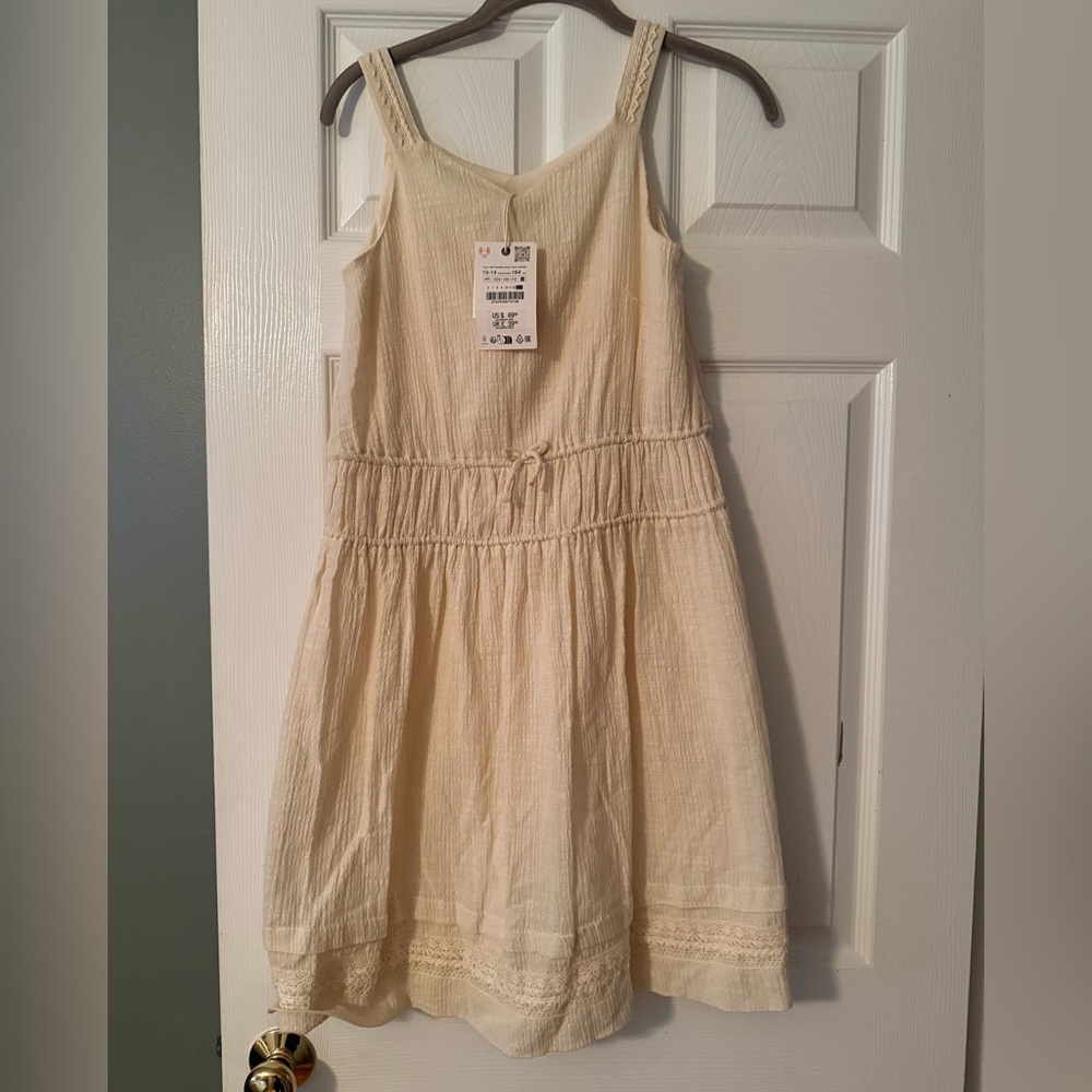 NWT Zara Cream Casual Kids Dress